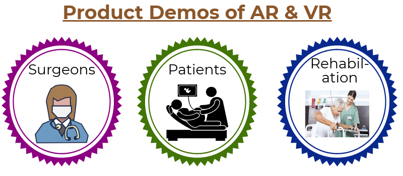 AR and VR healthcare demos